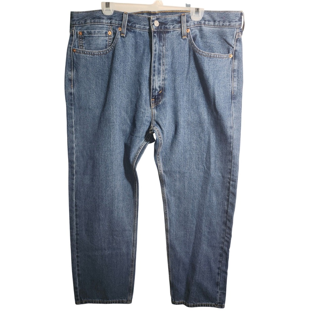 Levis 505‎ Regular Fit Mens Jeans 40x30 Medium Wash Blue Denim Straight Leg